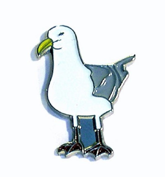 Seagull Coastal Bird Metal Enamel Lapel Pin Badge