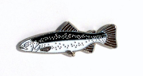 Trout Fish, Fisherman's Metal Enamel Lapel Pin Badge