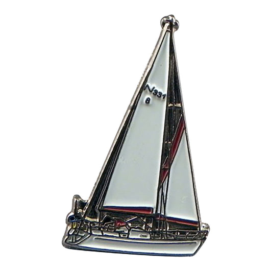 Nautical Sailing Ship Yacht Sailors Metal Enamel Lapel Pin Badge