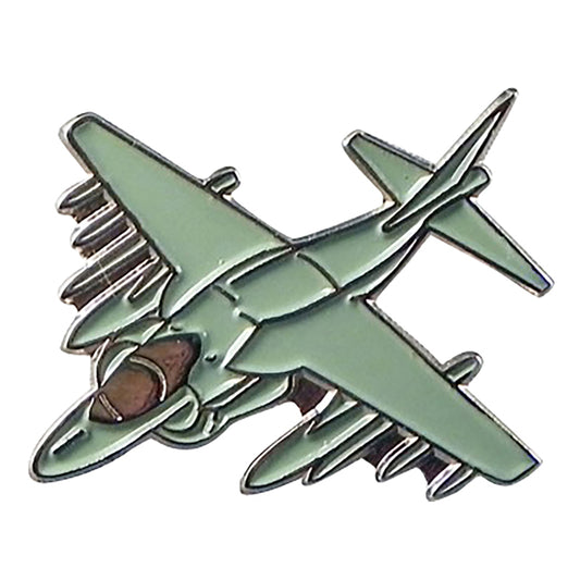 Harrier Jump Jet War Plane Aeroplane Metal Enamel Lapel Pin Badge