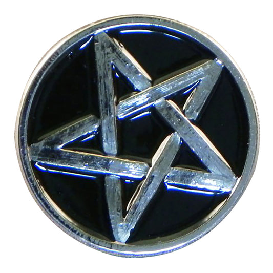 Pentacle Motif Symbol Metal Enamel Lapel Pin Badge