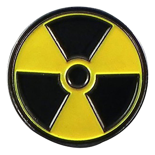 Radioactive Danger Motif Symbol Metal Enamel Lapel Pin Badge
