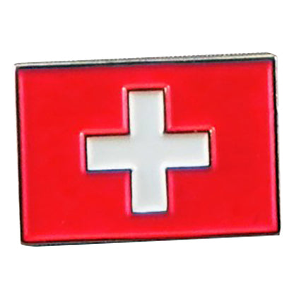 Switzerland, Swiss Flag Metal Enamel Lapel Pin Badge