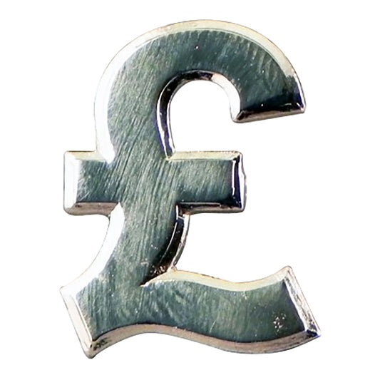 £ British Money Motif Metal Enamel Lapel Pin Badge