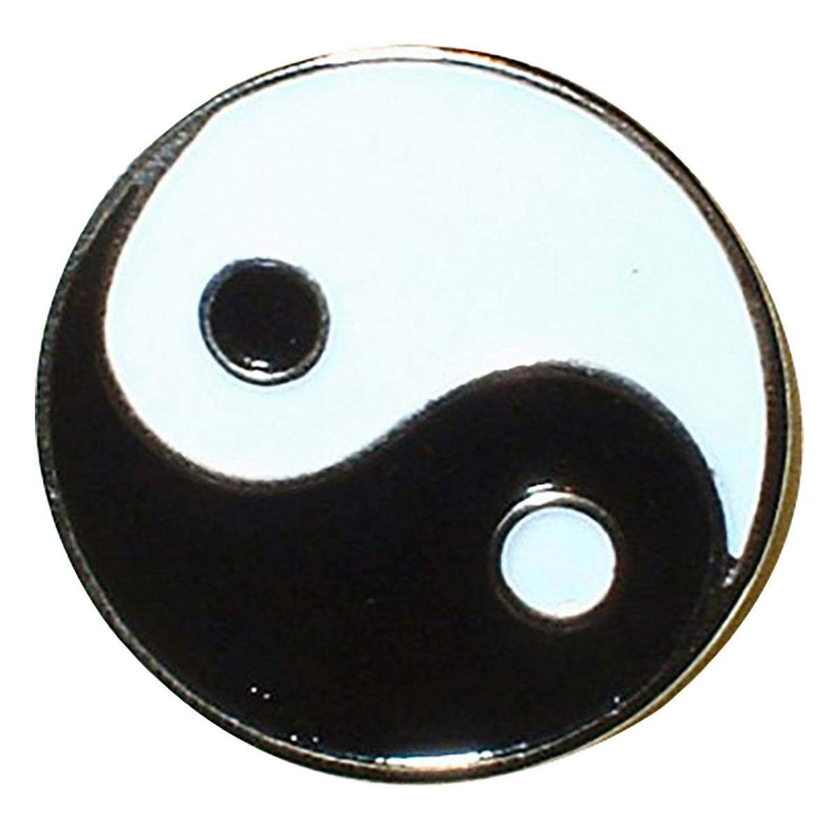 Yin Yang Symbol Metal Enamel Lapel Pin Badge