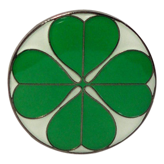 4 Leaf Clover Good Luck Metal Enamel Lapel Pin Badge