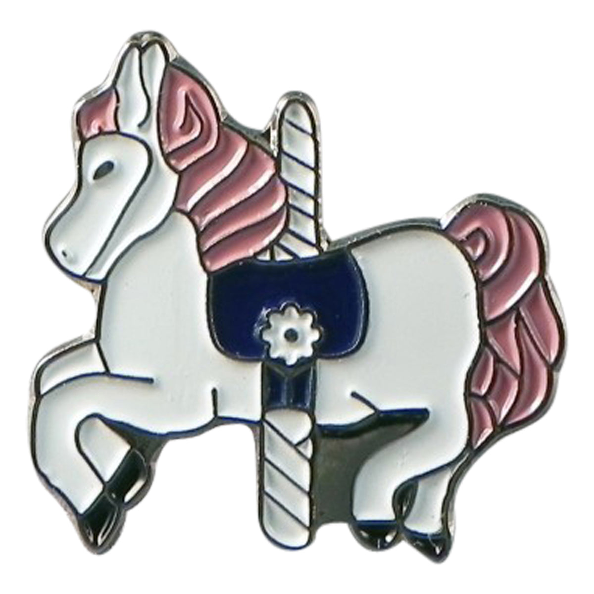 Carousel Fairground Horse Metal Enamel Lapel Pin Badge