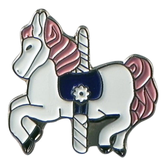 Carousel Fairground Horse Metal Enamel Lapel Pin Badge