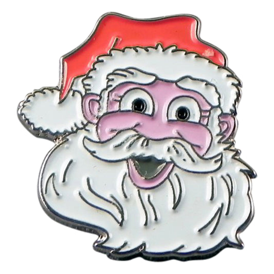 Christmas Santa's Head Metal Enamel Lapel Pin Badge