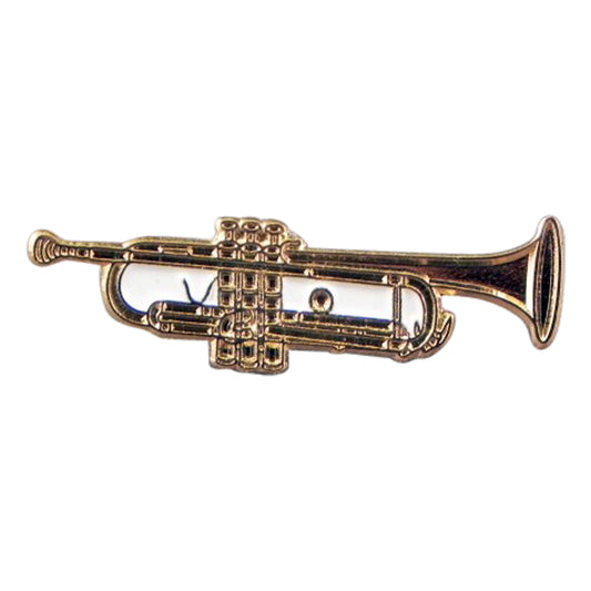 Trumpet Gold Plated Music Instrument Metal Enamel Lapel Pin Badge