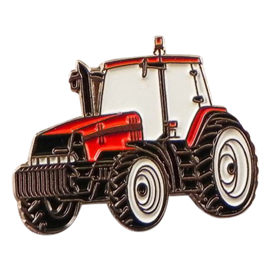Farmers Red Tractor Metal Enamel Lapel Pin Badge