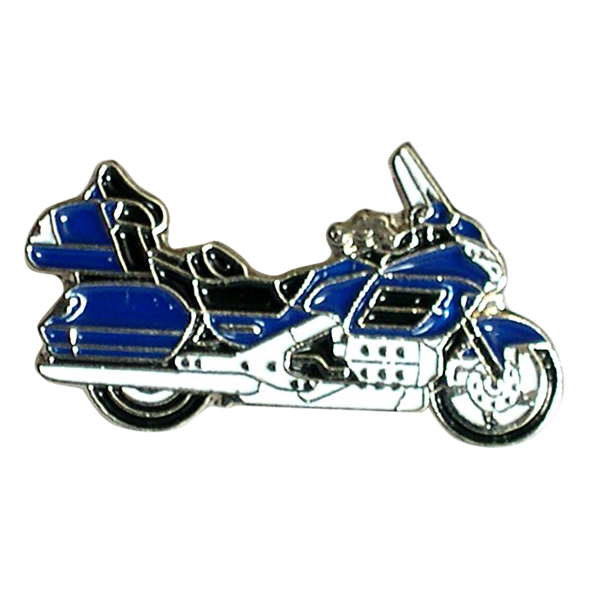 Blue Cruiser Motorbike Metal Enamel Lapel Pin Badge