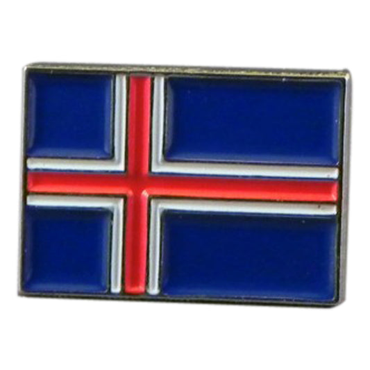 Iceland Icelandic Flag Metal Enamel Lapel Pin Badge