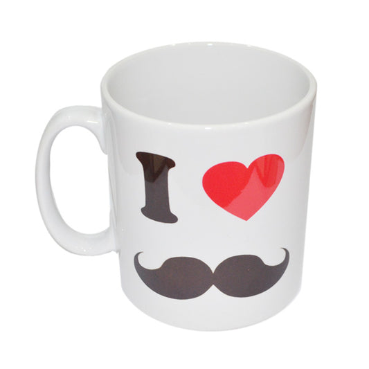 Moustache Mug – I Love Double Sided Design Cup | Ashton and Finch