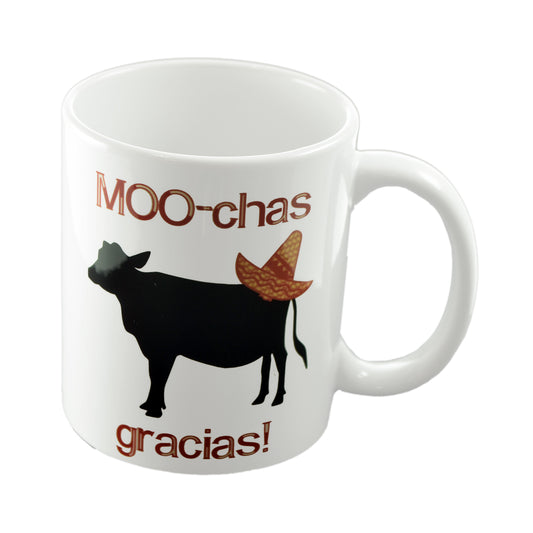 Funny Mug – Moo-chas Gracias Cow Design Cup | Ashton and Finch