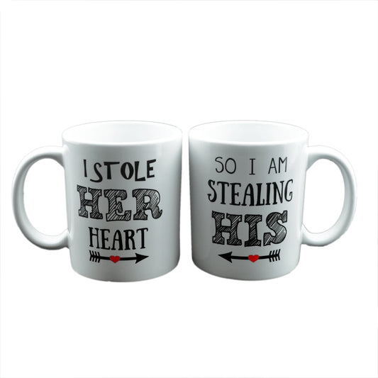 Couples Mug Set – I Stole Her Heart and Stealing His | Ashton and Finch