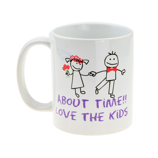 Personalised Wedding Mug – About Time Congratulations Cup | Ashton and Finch