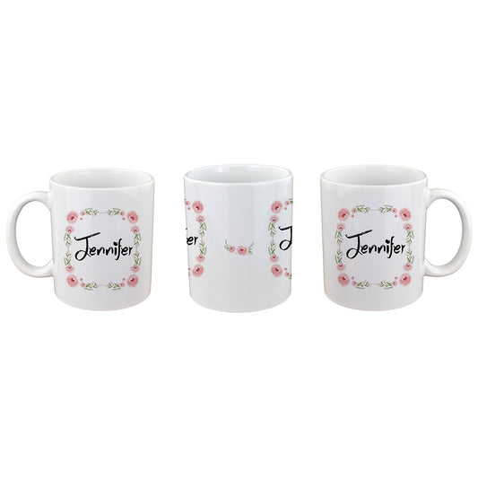 Personalised Floral Mug – Custom Flower Coffee Cup | Ashton and Finch