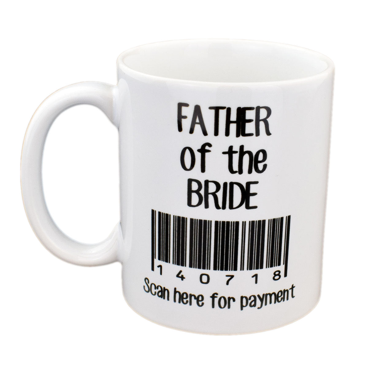 Personalised Father of the Bride Mug – Funny Barcode Cup | Ashton and Finch