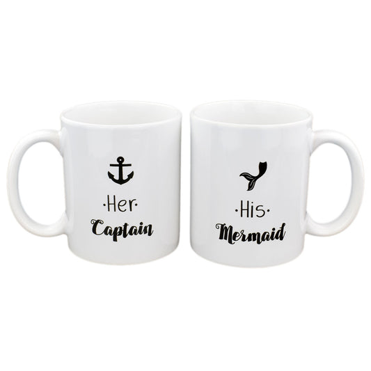 His and Hers Mug Set – Captain and Mermaid Cups | Ashton and Finch