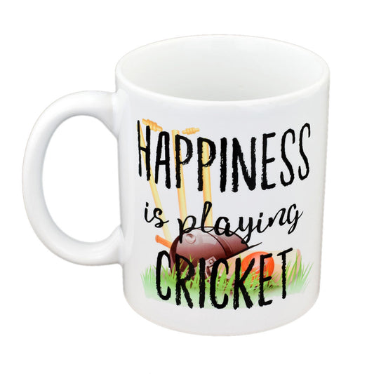 Cricket Mug – Happiness is Playing Coffee Cup | Ashton and Finch