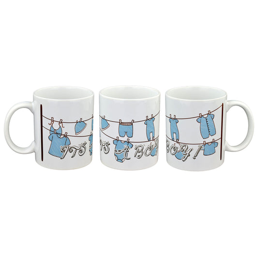 It’s a Boy Mug – Blue Washing Line Baby Coffee Cup | Ashton and Finch