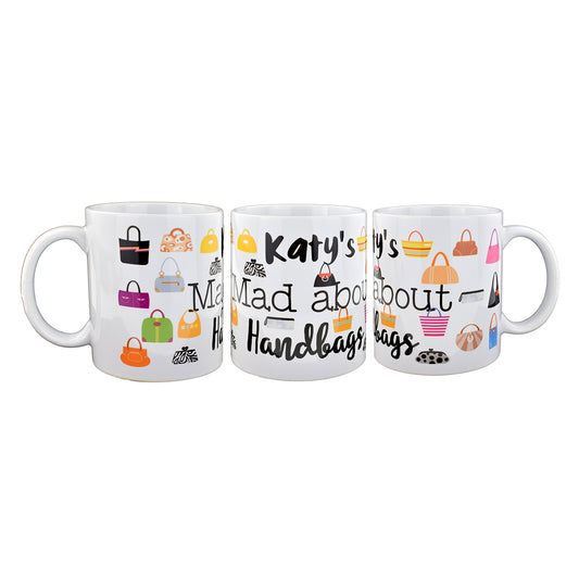 Personalised Handbag Mug – Mad About Bags Coffee Cup | Ashton and Finch