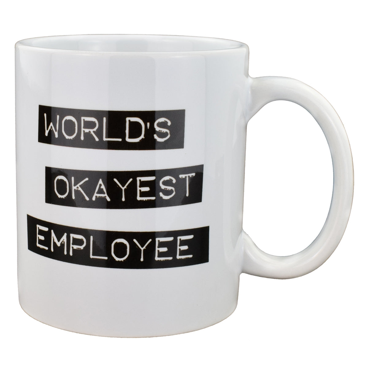 Worlds Okayest Employee Mug – Comedy Work Coffee Cup | Ashton and Finch
