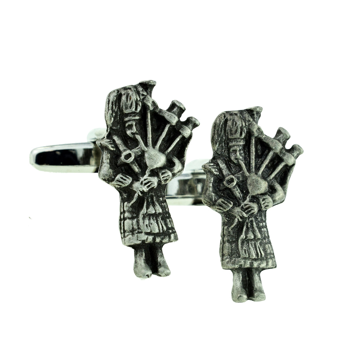 Scottish Piper Scotlands Pewter Cufflinks | Ashton and Finch