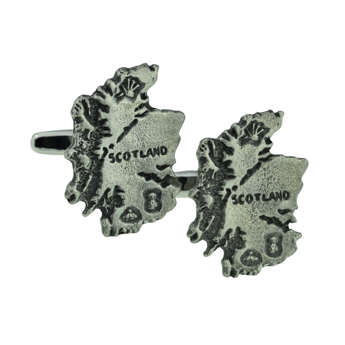 Scotland Map English Pewter Cufflinks | Ashton and Finch