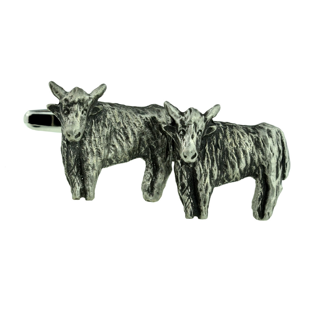 Scottish Highland Angus Cow Pewter Cufflinks | Ashton and Finch