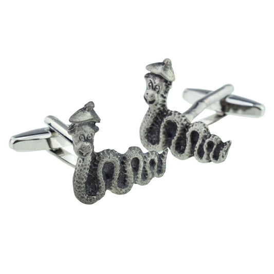 English Made Pewter Scottish Loch Ness Monster Cufflinks | Ashton and Finch