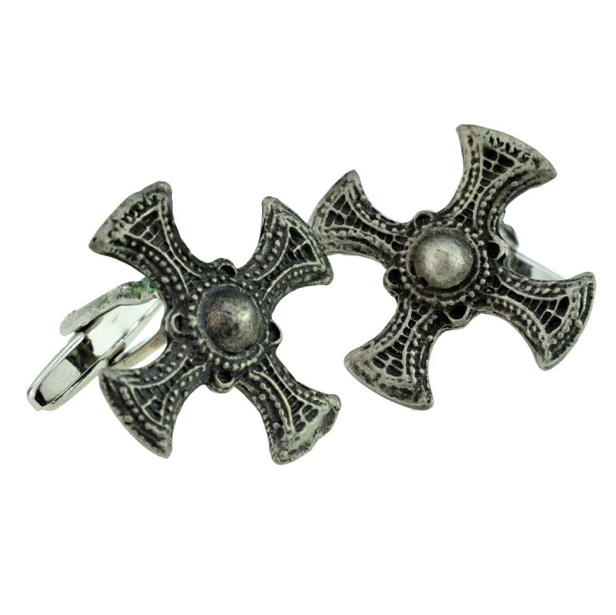 English Made Pewter St Cuthberts Cross Cufflinks | Ashton and Finch