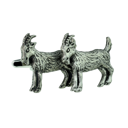 Goat Animal English Pewter Cufflinks | Ashton and Finch