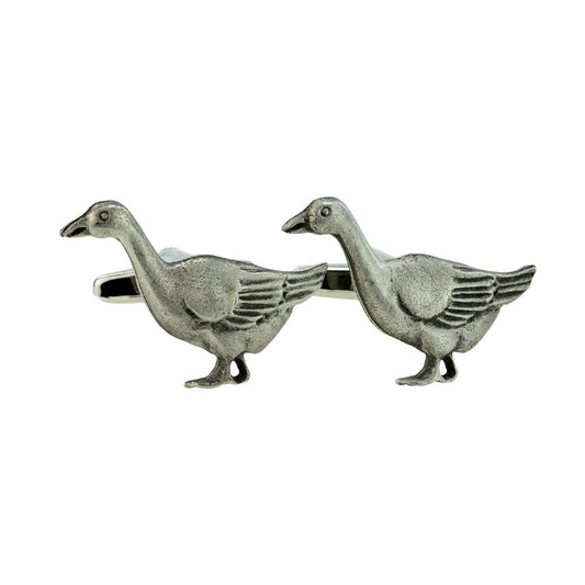 Goose Design Englsih Pewter Cufflinks | Ashton and Finch
