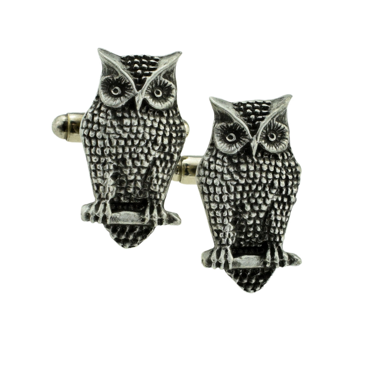 English Made Pewter Owls Cufflinks | Ashton and Finch