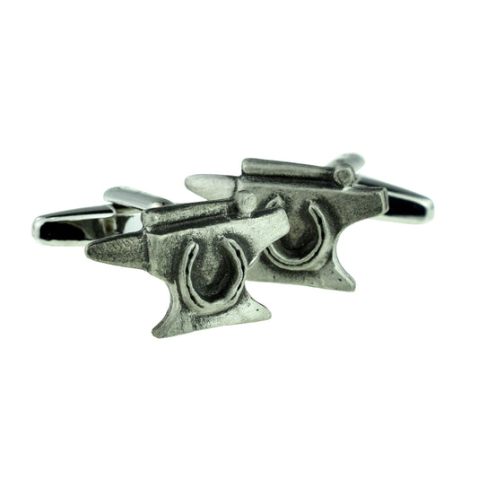 Blacksmiths Anvil English Pewter Cufflinks | Ashton and Finch