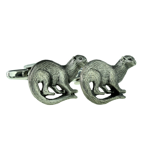 Otter Animal English Pewter Cufflinks | Ashton and Finch