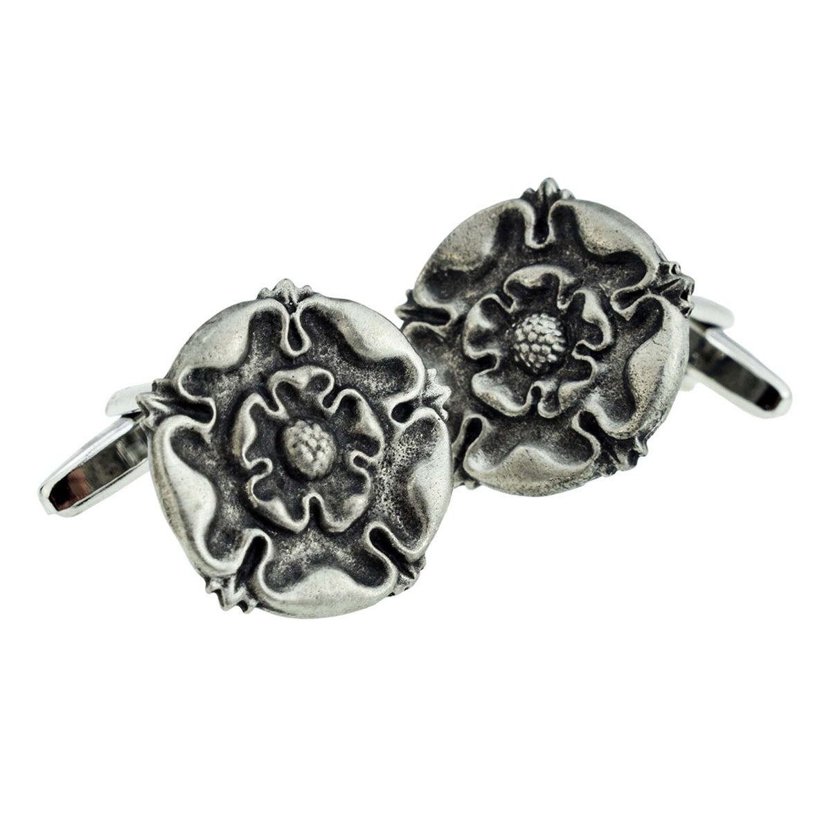 English Made Pewter Tudor Rose Cufflinks | Ashton and Finch