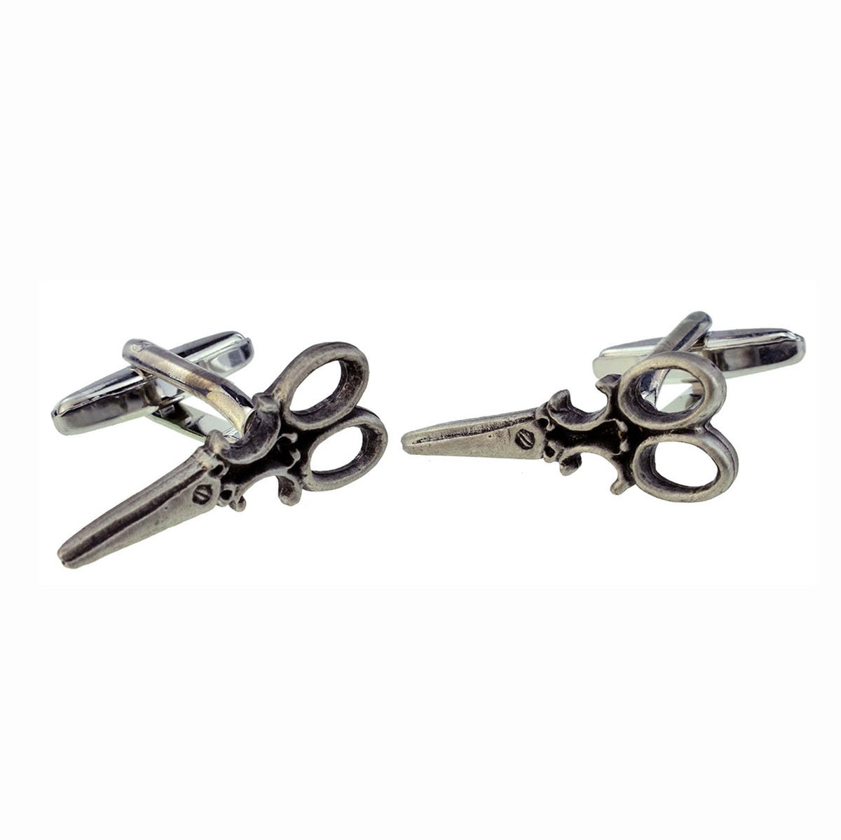 English Made Pewter Scissors Barbers Hairdressers Dressmakers Cufflinks | Ashton and Finch
