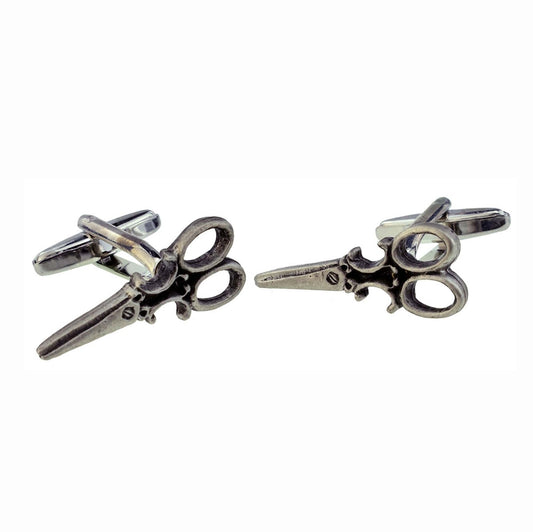 English Made Pewter Scissors Barbers Hairdressers Dressmakers Cufflinks | Ashton and Finch