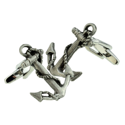 English Made Pewter Anchor Sailing Cufflinks | Ashton and Finch