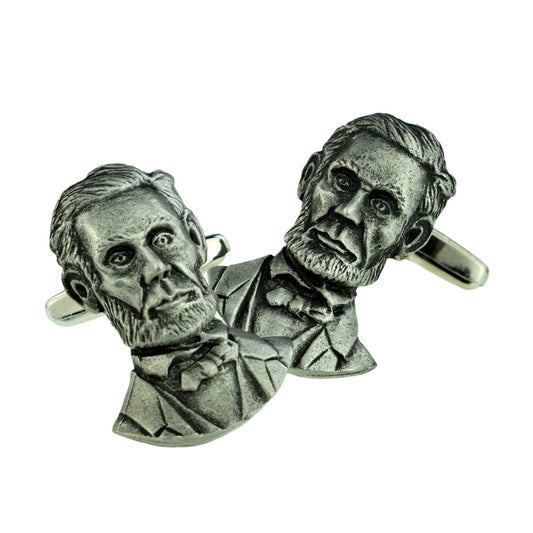 USA Abraham Lincoln American President Pewter Cufflinks | Ashton and Finch