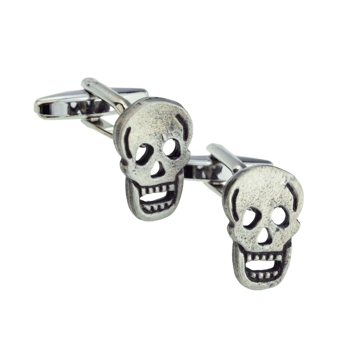 English Made Pewter Skull Design Cufflinks | Ashton and Finch