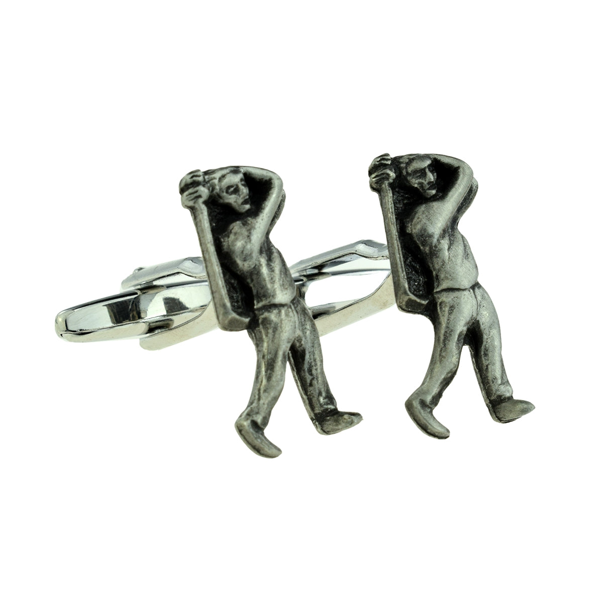 Golfer Driving the Ball Pewter Cufflinks | Ashton and Finch