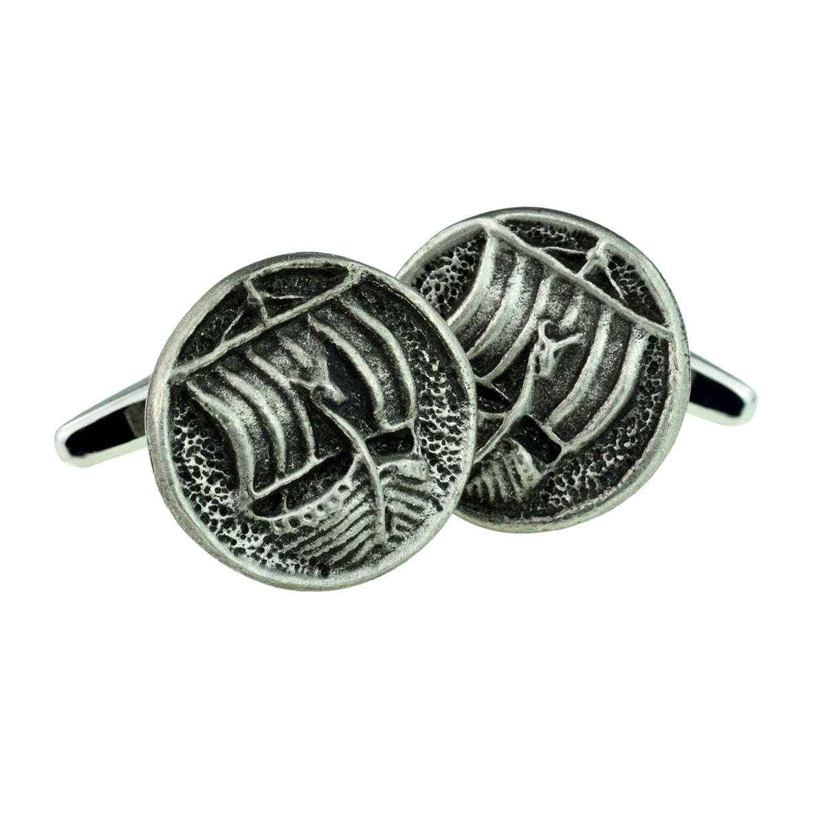 Viking Long Boat English Pewter Cufflinks | Ashton and Finch