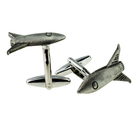 Retro Sci Fi English Made ewter Space Rocket Cufflinks | Ashton and Finch