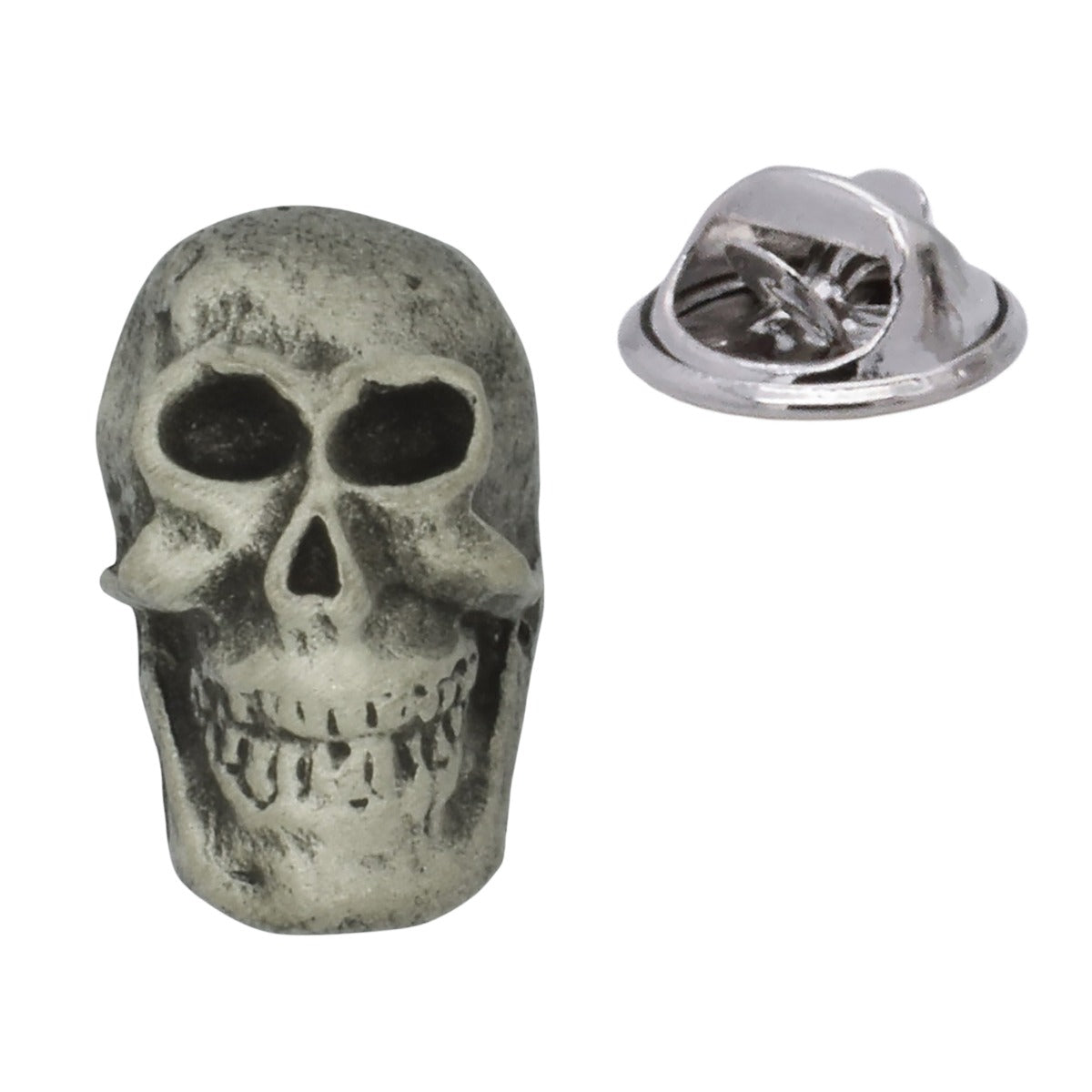 Skull English Made Pewter Lapel Pin Badge