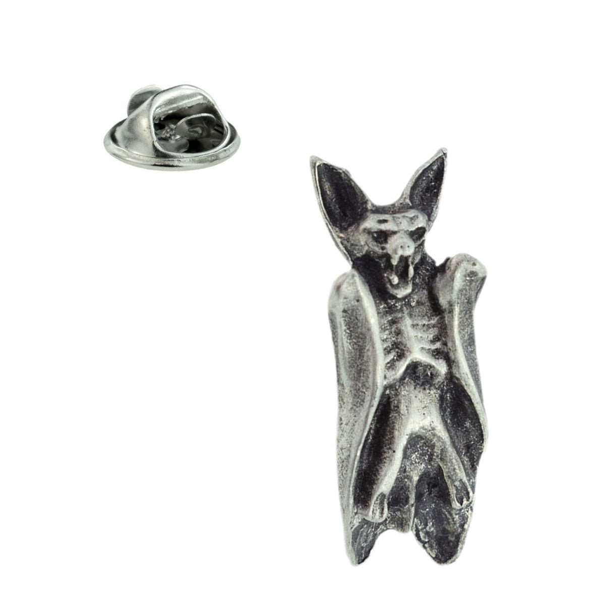 Bat English Made Pewter Lapel Pin Badge