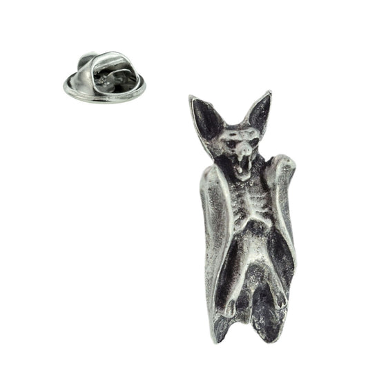 Bat English Made Pewter Lapel Pin Badge